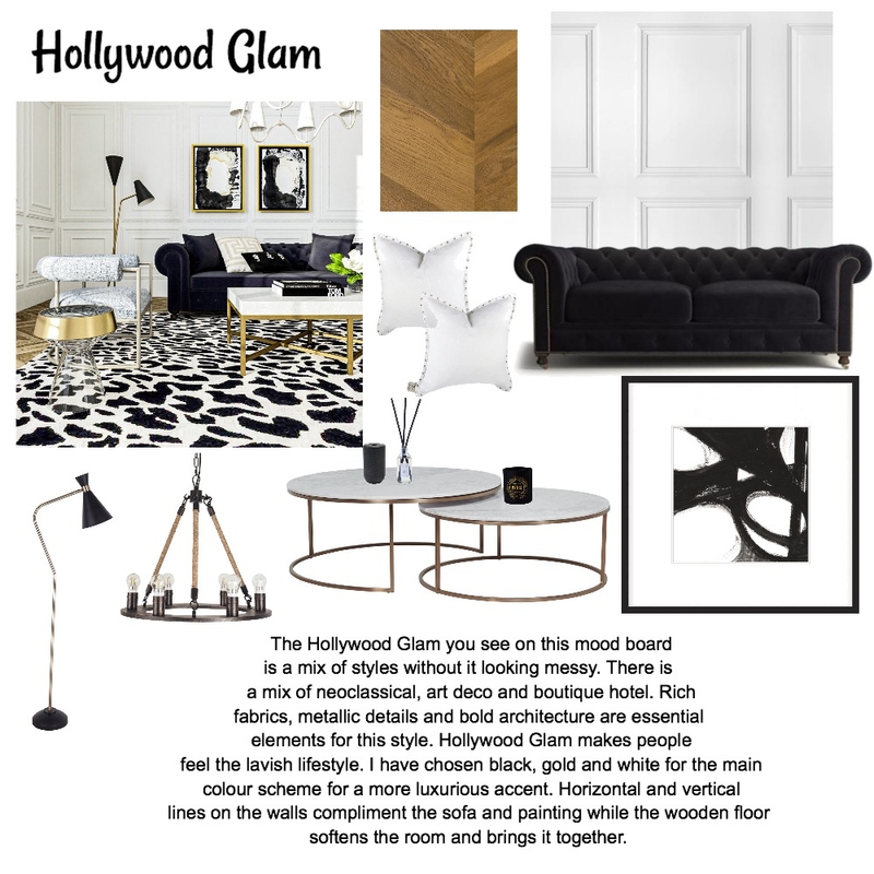 hollywood glam Mood Board by abbymlaws on Style Sourcebook