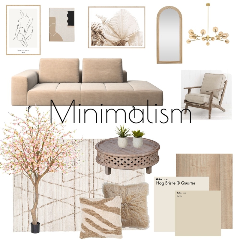 Module 3 Minimalism Mood Board by Ursula Gryzenhout on Style Sourcebook