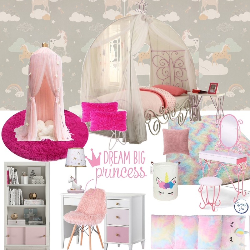Baby Girl's  Unicorn bedroom Mood Board by Spaces&You on Style Sourcebook