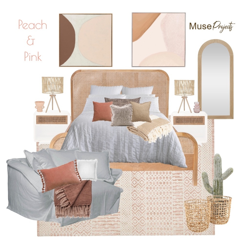 Peach & Pink Mood Board by MuseBuilt on Style Sourcebook
