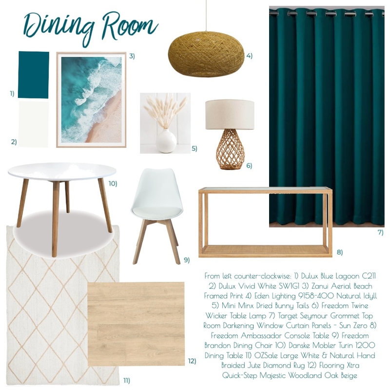 Assignment 9- Dining Room Mood Board by je.ssw@hotmail.com on Style Sourcebook