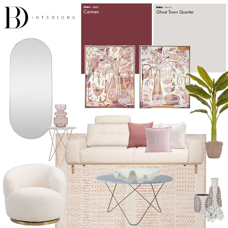 Shades of pink/peach Mood Board by bdinteriors on Style Sourcebook