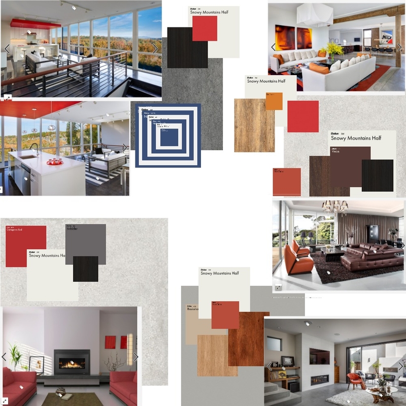 concrete floor with red Mood Board by jessytruong on Style Sourcebook