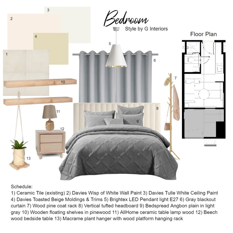 Grass Residences Bedroom Sample Board Mood Board by Gia123 on Style Sourcebook
