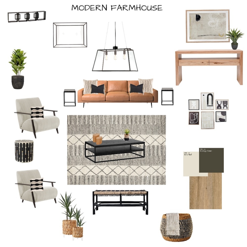 Modern Farmhouse Mood Board by sherrildrew on Style Sourcebook