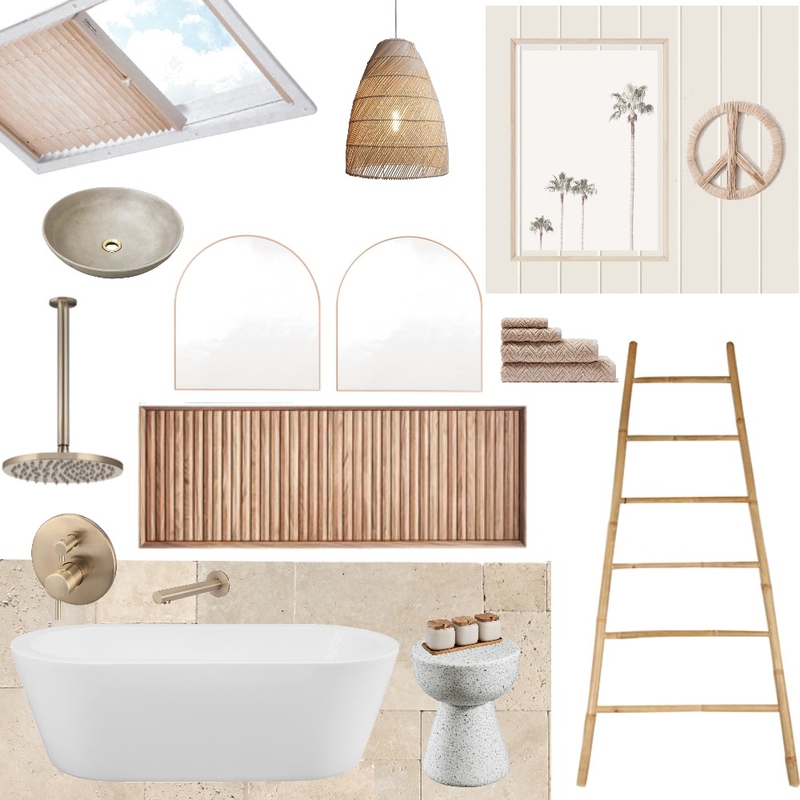 neutral bathroom Mood Board by thepalmeffect on Style Sourcebook