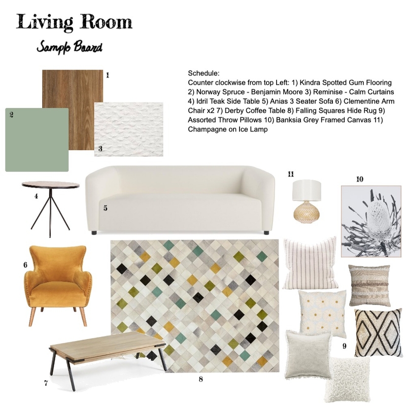 Module 9 Living Room Mood Board by rachaelm23 on Style Sourcebook