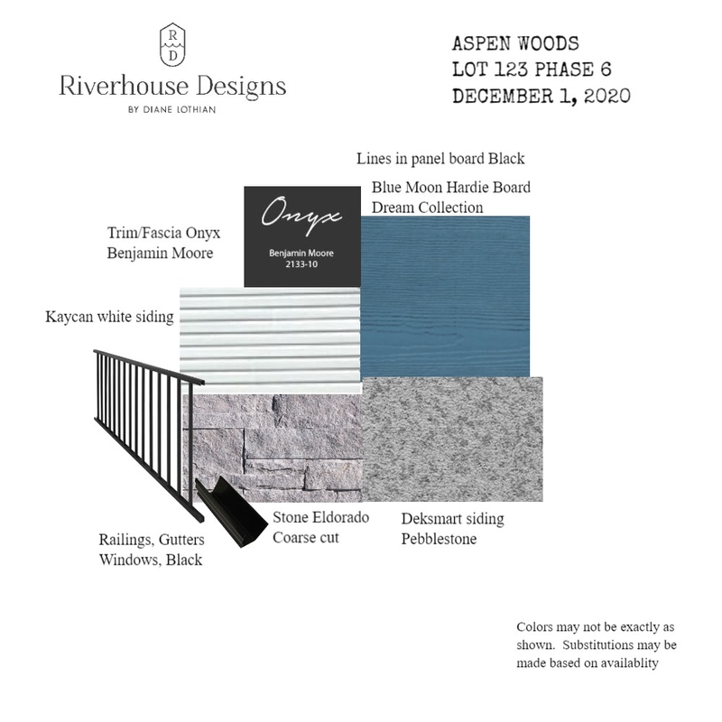 LOT 123 ASPEN WOODS Mood Board by Riverhouse Designs on Style Sourcebook