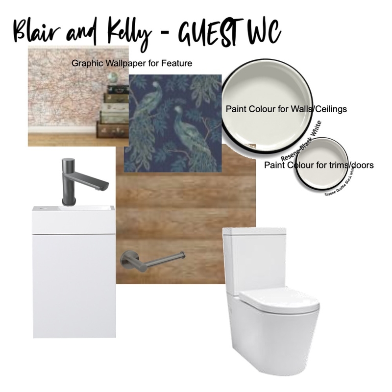 Blair & Kelly - Guest WC Mood Board by fleurwalker on Style Sourcebook