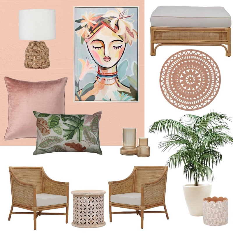 Peach and Pink Mood Board by BrookeLS on Style Sourcebook