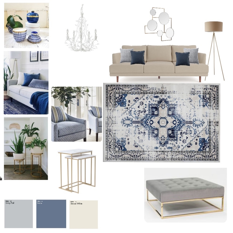 MIRA 5 BLUE New Ottoman w mirror Mood Board by Dorothea Jones on Style Sourcebook