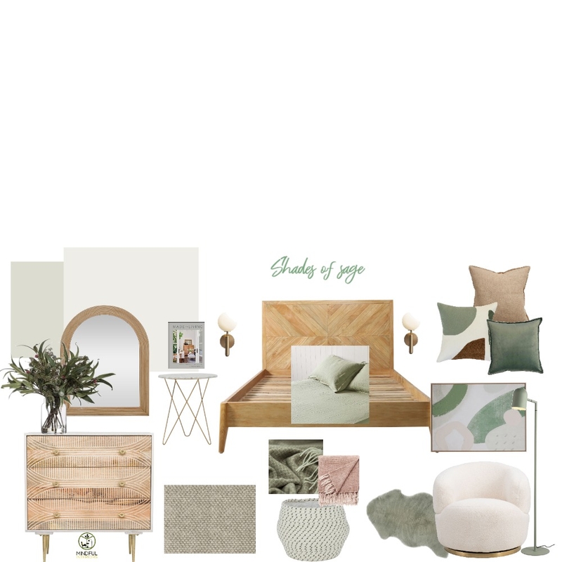 Sage bedroom Mood Board by Mindful Interiors on Style Sourcebook