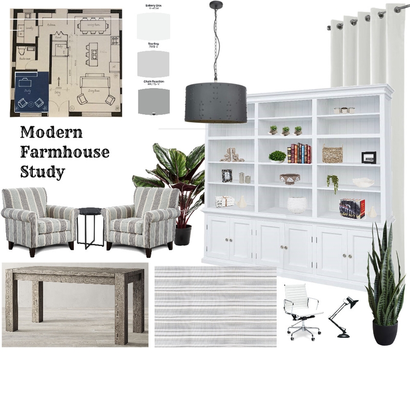 modern farmhouse study Mood Board by mambro on Style Sourcebook
