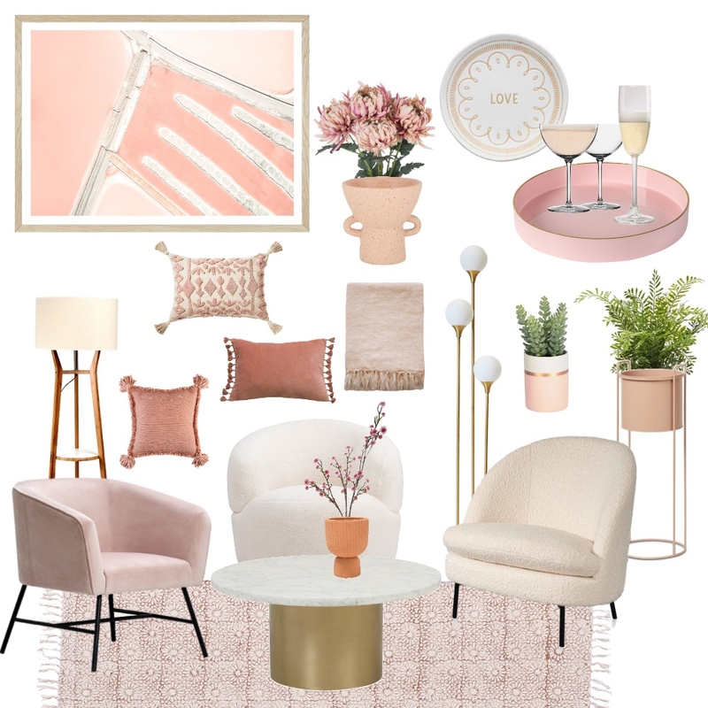 Peach and Pink Mood Board by Studio Cloche on Style Sourcebook