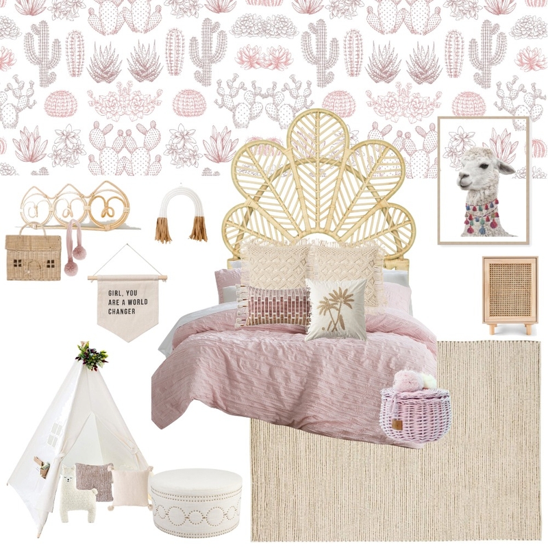 Pink bedroom Mood Board by Thehousethatjessbuilt on Style Sourcebook