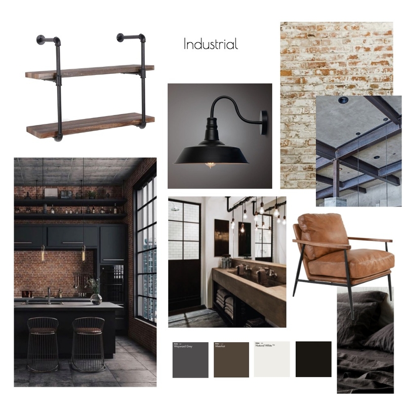 Industrial Mood Board Mood Board by janikaleewalker on Style Sourcebook