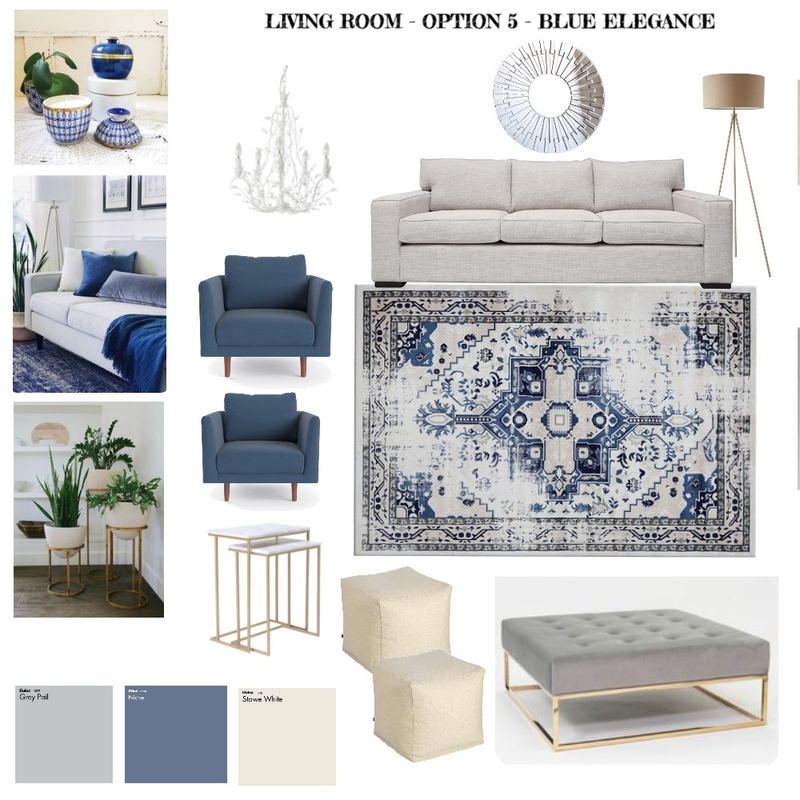 MIRA 5 BLUE Final 3 - BEVELED MIRROR Mood Board by Dorothea Jones on Style Sourcebook