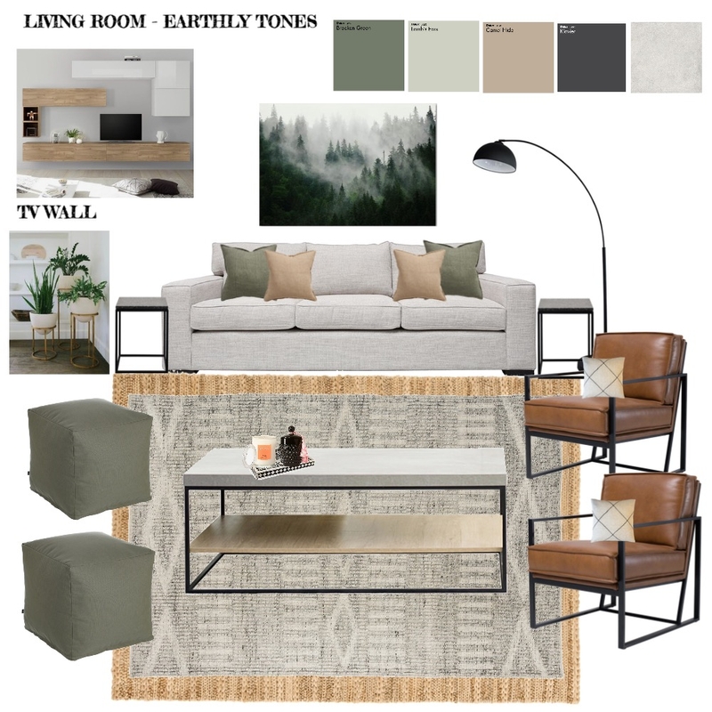 Moodboard - Earthy Tones with line drawing Mood Board by Dorothea Jones on Style Sourcebook