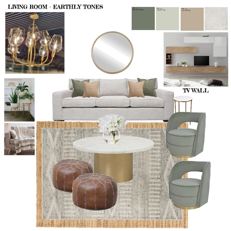 Moodboard - Earthy Tones LEATHER POUF Mood Board by Dorothea Jones on Style Sourcebook