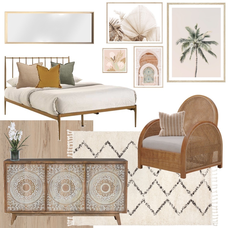 Boho Bedroom Mood Board by theglobalcollectivestore on Style Sourcebook