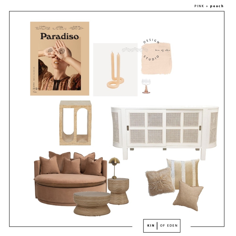 PINK + PEACH Mood Board by Kin of Eden on Style Sourcebook