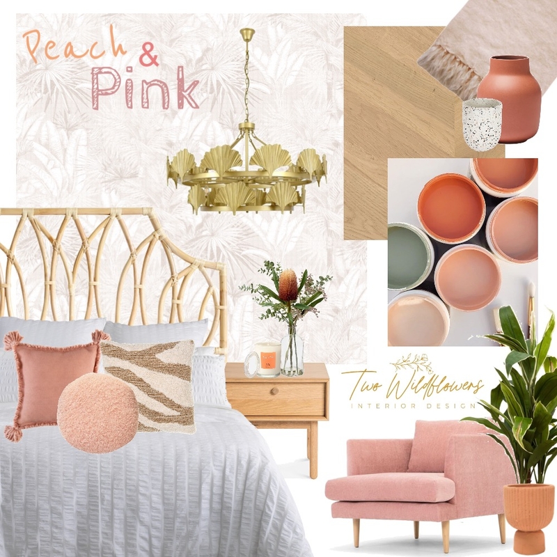 Peach and Pink Mood Board by Two Wildflowers on Style Sourcebook