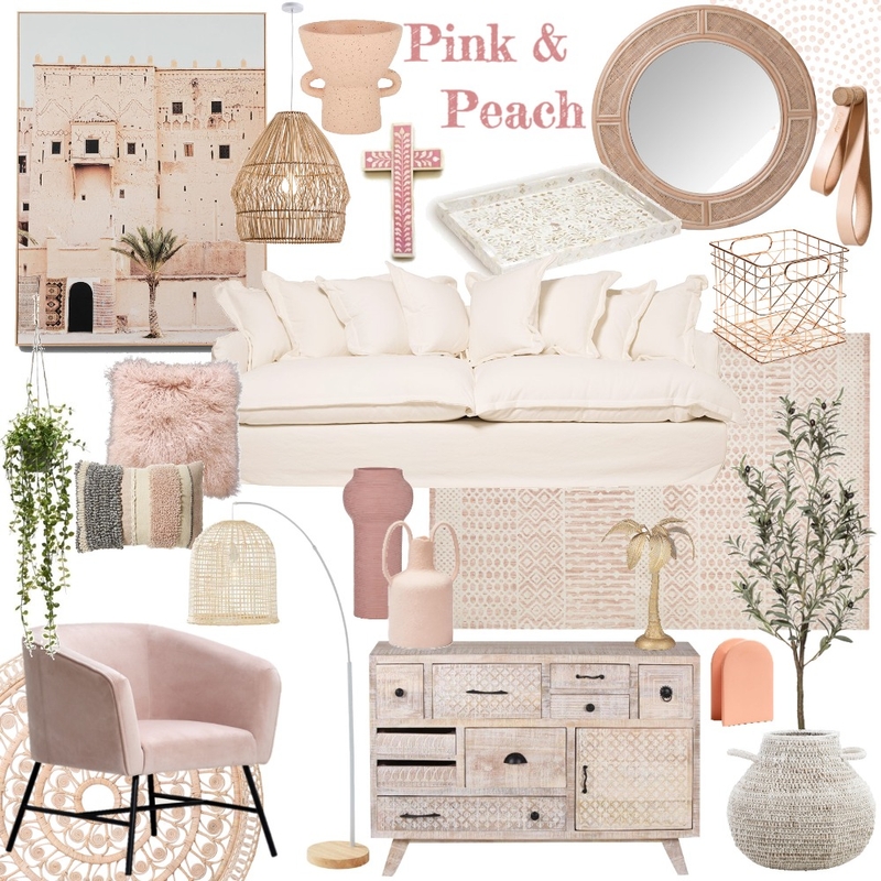 Pink & Peach Mood Board by jemlisette on Style Sourcebook