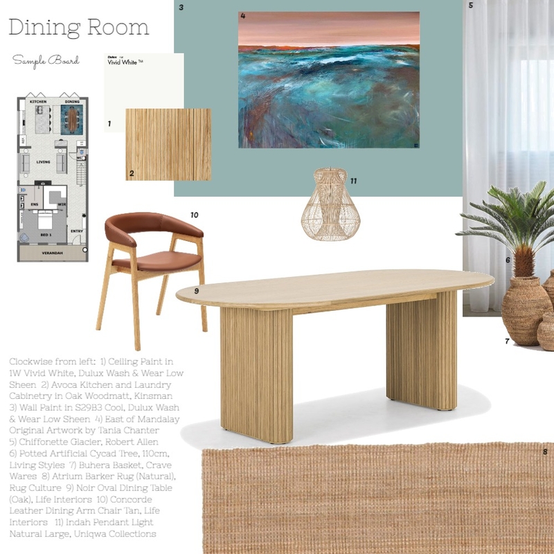 Module 9 - Dining Room Mood Board by Life from Stone on Style Sourcebook