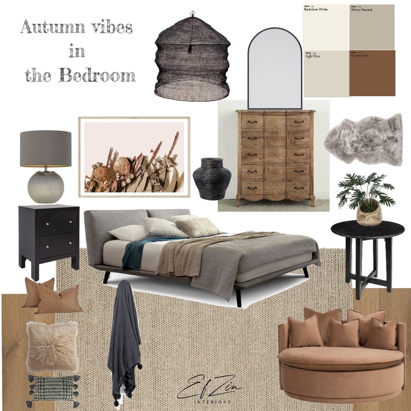 Autumn Vibes in the Bedroom by EF ZIN Interiors Mood Board by EF ZIN Interiors on Style Sourcebook
