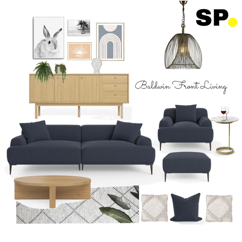 Baldwin Front Living Mood Board by Six Pieces Interior Design  Qualified Interior Designers, 3D and 2D Elevations on Style Sourcebook