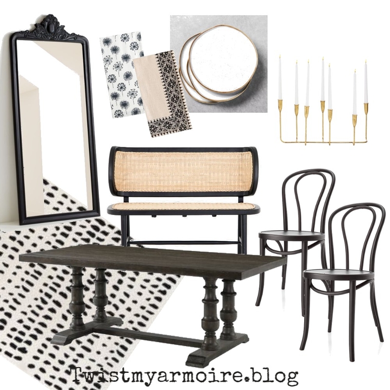 black floor mirror Mood Board by Twist My Armoire on Style Sourcebook