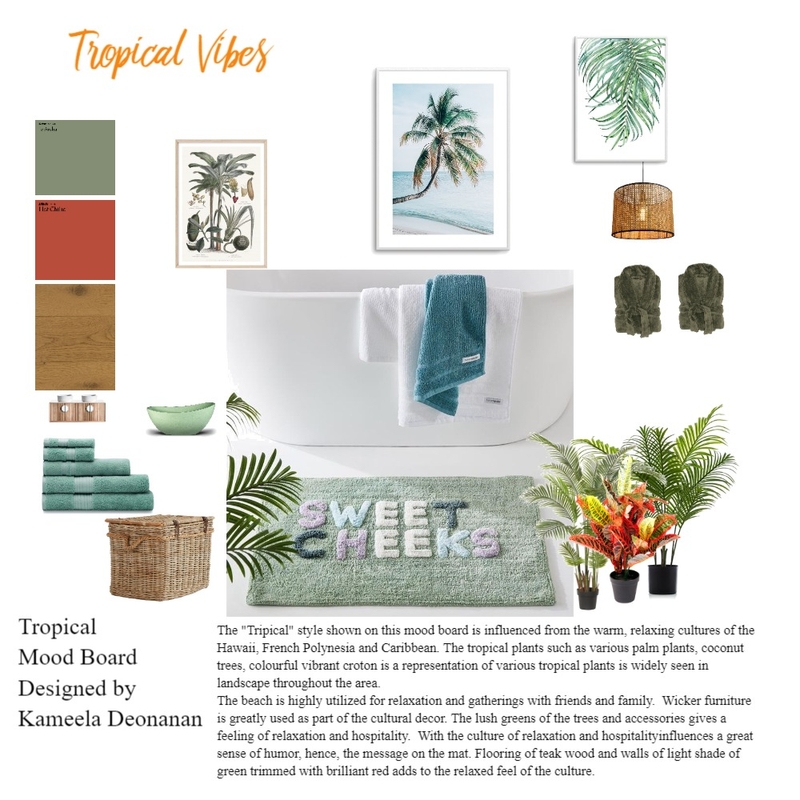 Tropical Vibes Mood Board by Kameela Deonanan on Style Sourcebook