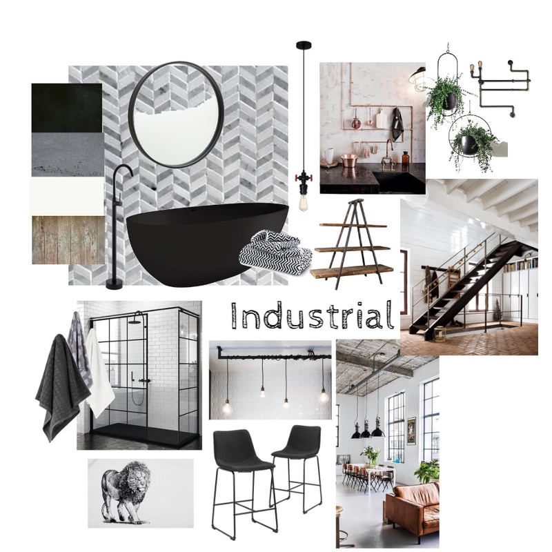 Industrial Mood Board by Wingchick on Style Sourcebook