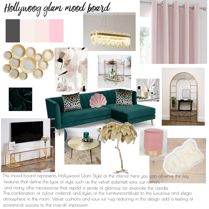 Hollywood glam Mood Board by abessonova on Style Sourcebook