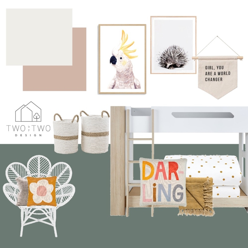 Girls Green Bedroom Mood Board by Two By Two Design on Style Sourcebook