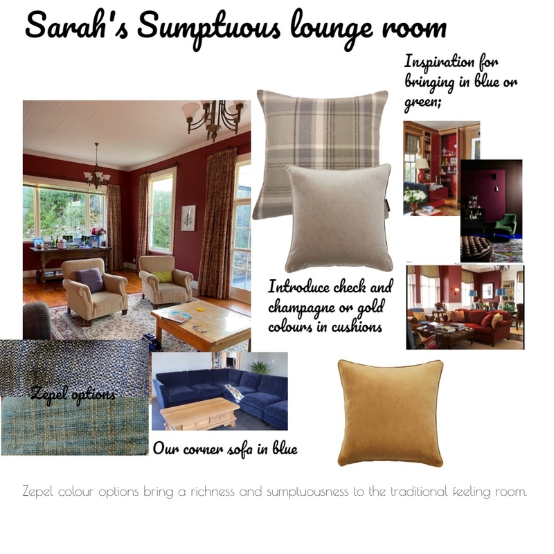 Sarah's Sumptuous Lounge Room Mood Board by AndreaMoore on Style Sourcebook