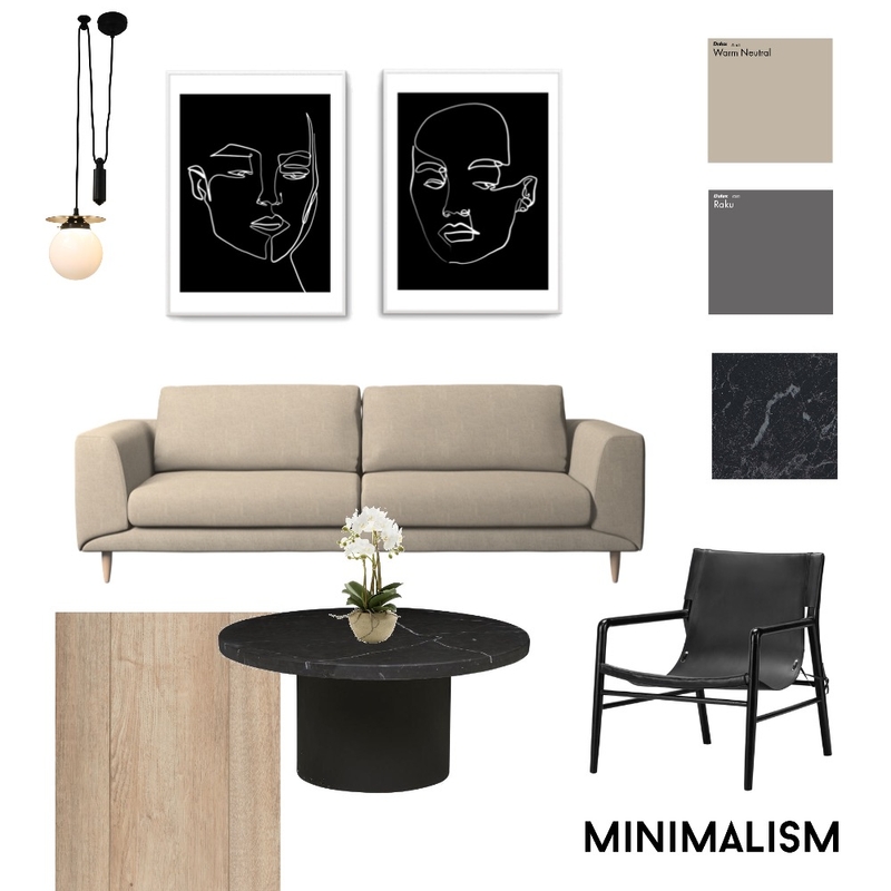 Minimalism Mood Board by Black Koi Design Studio on Style Sourcebook