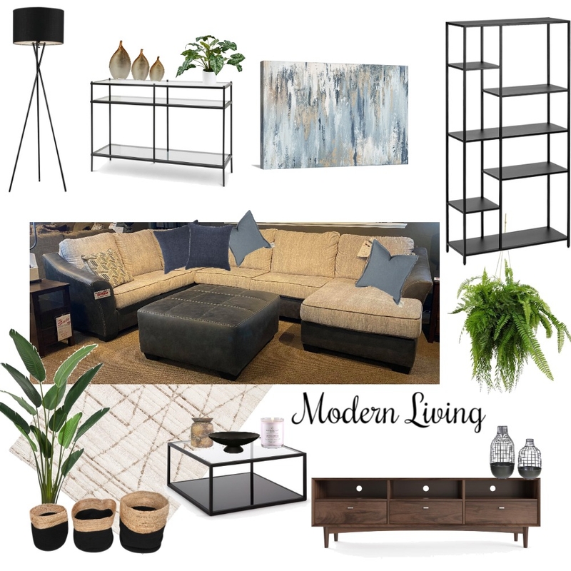 Contemporary Industrial Living Room Mood Board by SydneyFranke on Style Sourcebook