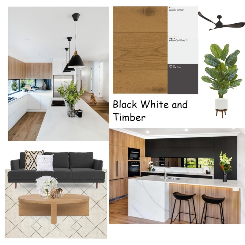 Black, white and Timber Mood Board by Kellie Dedman on Style Sourcebook