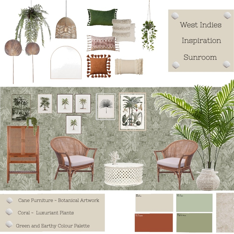 West Indies Sunroom Mood Board by Virginie Henriet Interiors on Style Sourcebook