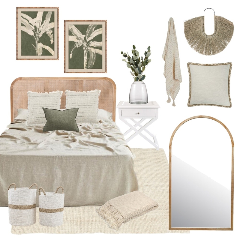 Sage and Natural Bedroom Mood Board by Vienna Rose Interiors on Style Sourcebook