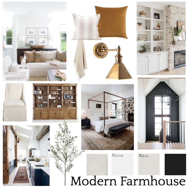 Modern Farmhouse Mood Board by Cassie Cole on Style Sourcebook