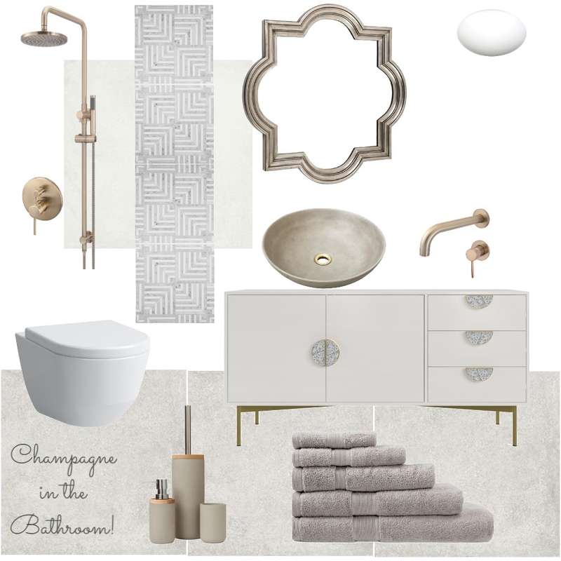 Champagne in the bathroom Mood Board by Decor n Design on Style Sourcebook