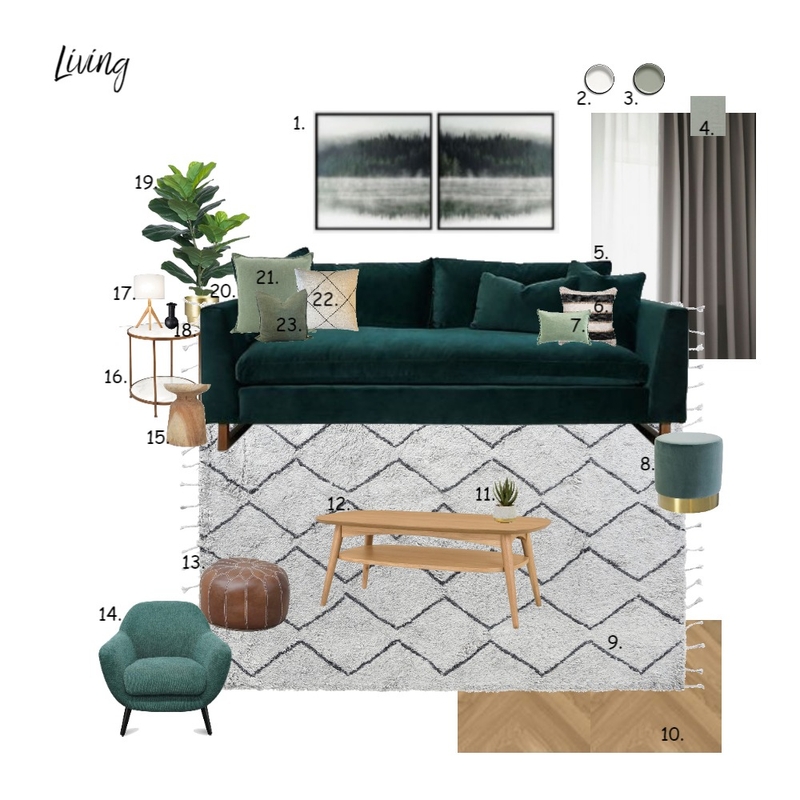 Living Room - Edited Mood Board by Mgj_interiors on Style Sourcebook