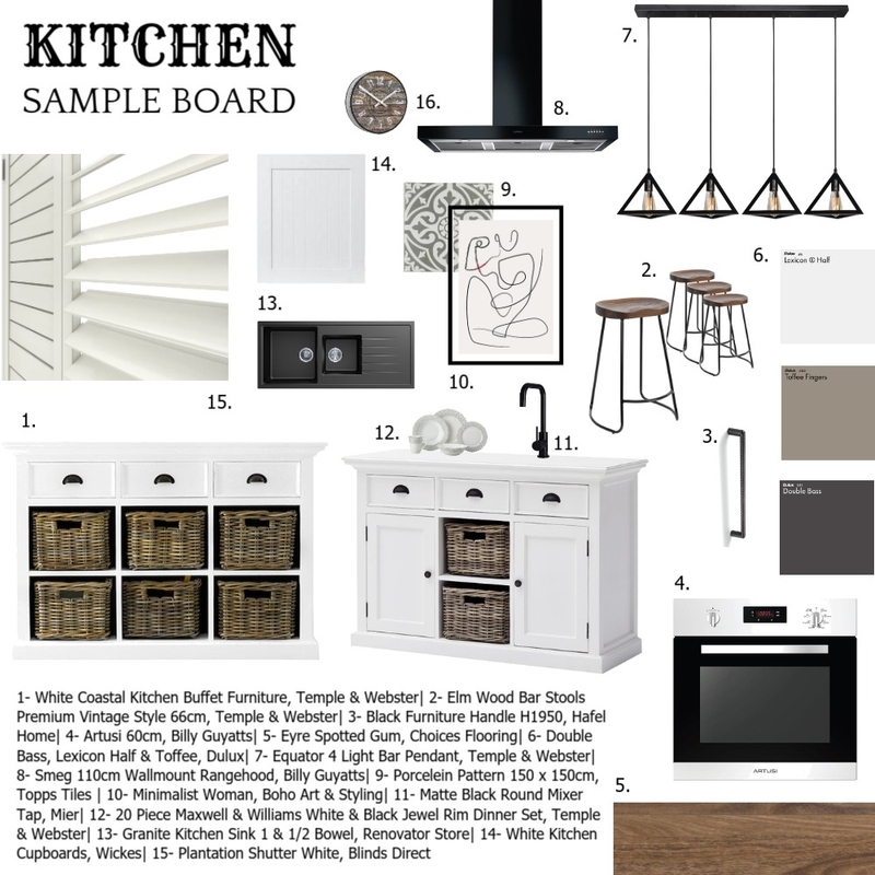 Kitchen- Sample Board Mood Board by Katy Mortimer on Style Sourcebook