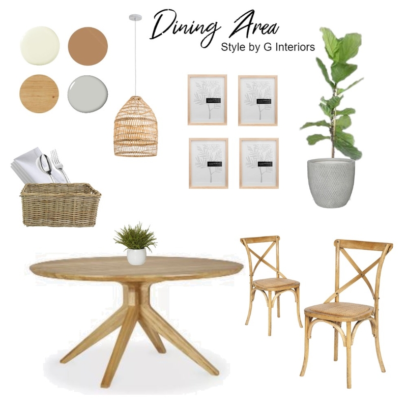 Light and Airy Dining Area Mood Board by Gia123 on Style Sourcebook