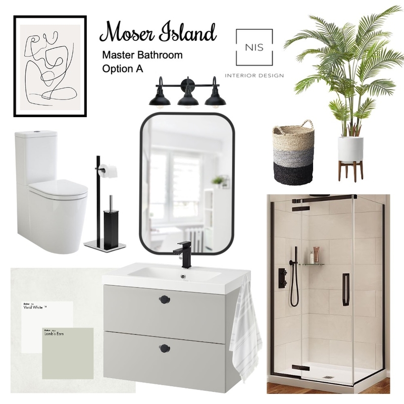 Moser Island - Master Bath (option A) Mood Board by Nis Interiors on Style Sourcebook