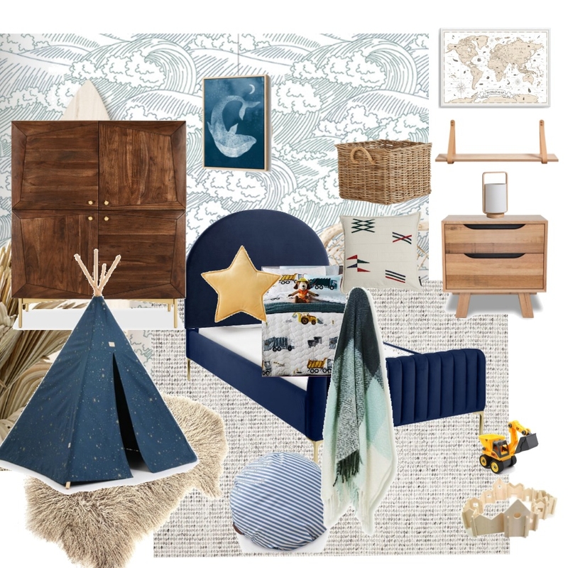 Angus' bedroom Concept 1 Mood Board by The Renovate Avenue on Style Sourcebook