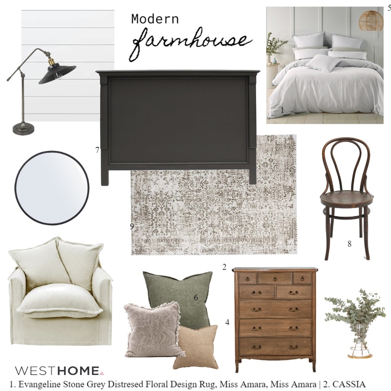 Modern Farmhouse Mood Board by West Home on Style Sourcebook