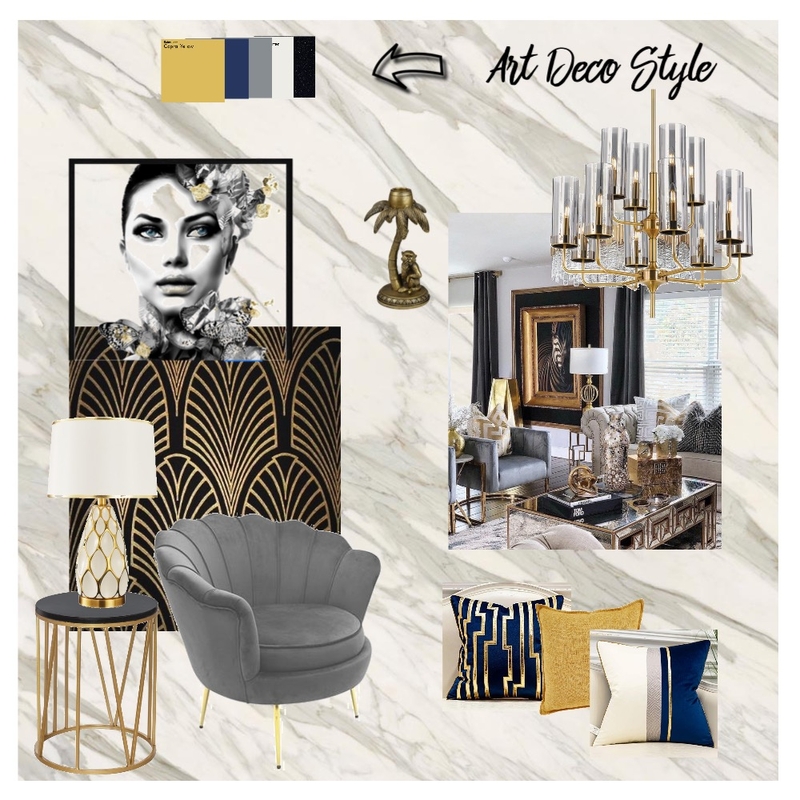 Art Deco style Mood Board by DarlynDC on Style Sourcebook